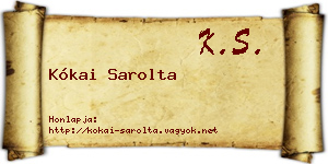 Kókai Sarolta névjegykártya